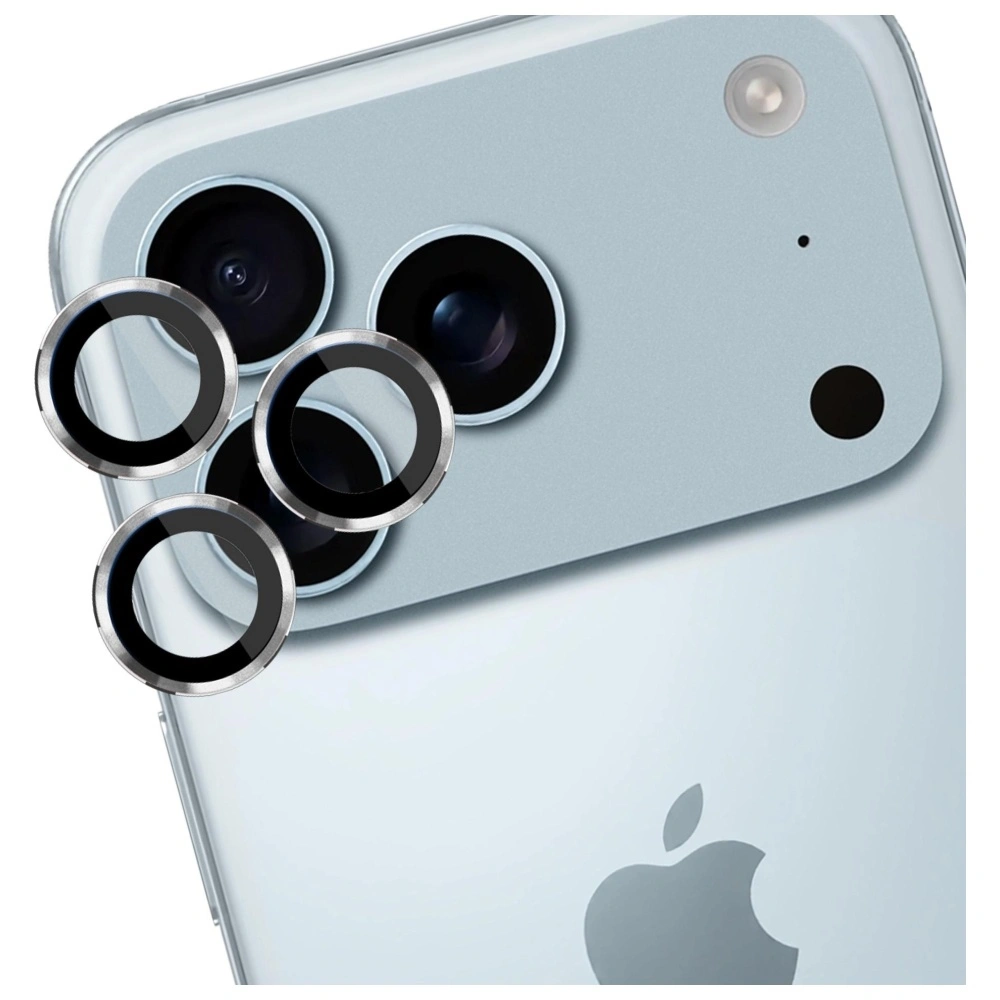 Szkło hybrydowe na obiektyw aparatu 3MK Lens Protection Pro do Apple iPhone 17 Pro / 17 Pro Max srebrny
