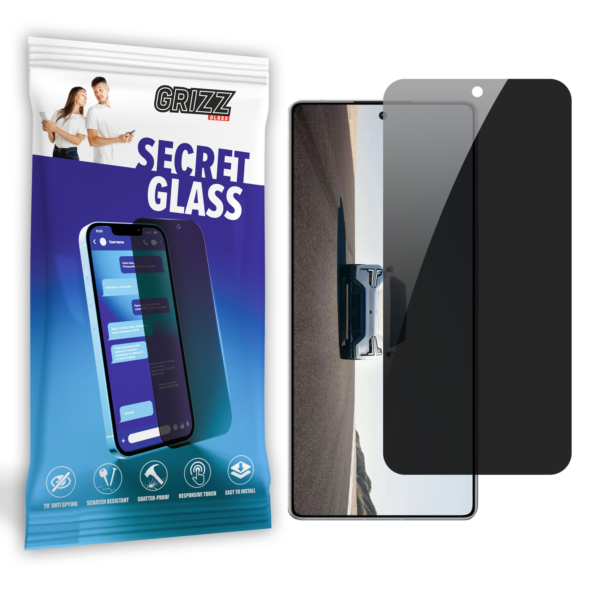 GrizzGlass SecretGlass Polestar Phone