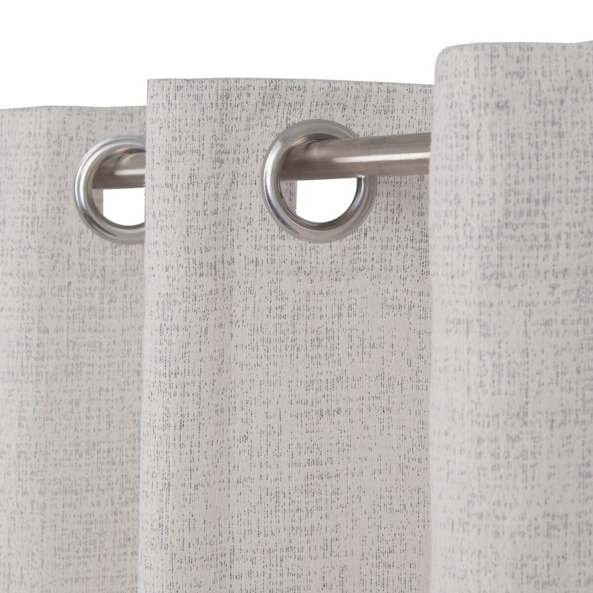 Curtain Beige Polyester Silver 100% cotton 140 x 260 cm