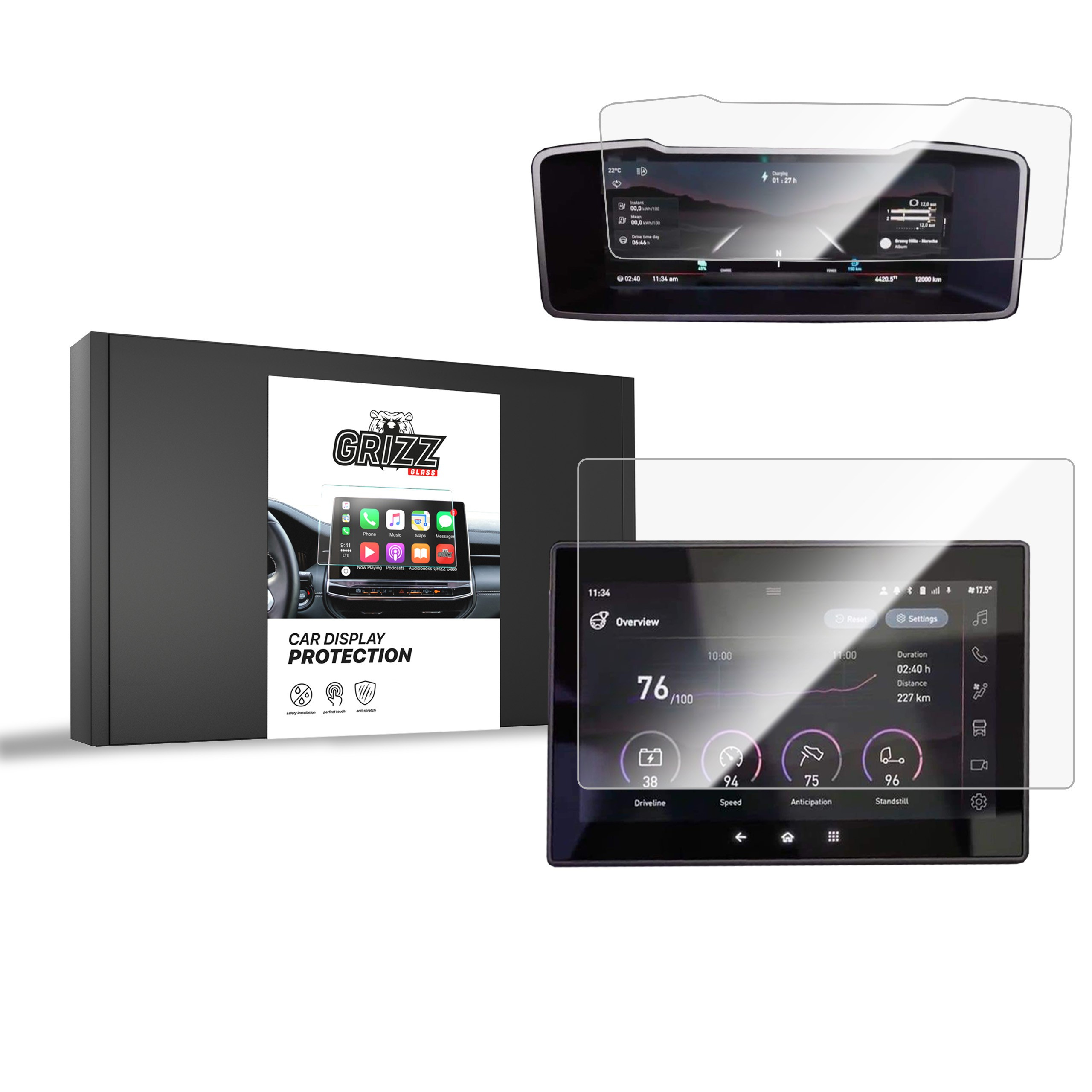 Ceramic GrizzGlass CarDisplay Protection Renault T Evolution [2in1]