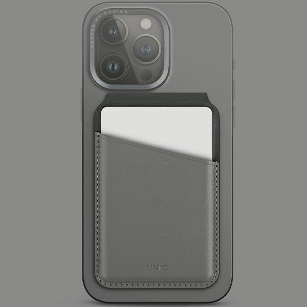 UNIQ Lyden DS RFID magnetic wallet with stand function charcoal grey-black