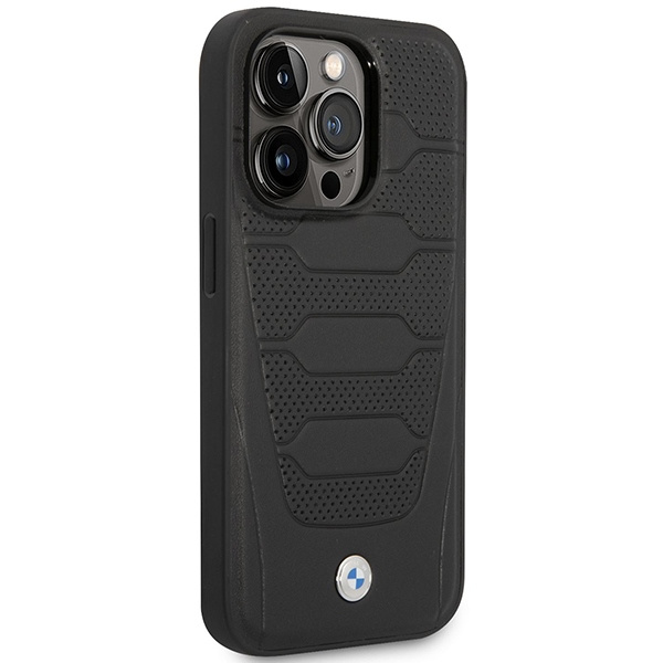 BMW BMHMP14X22RPSK Apple iPhone 14 Pro Max black Leather Seats Pattern MagSafe
