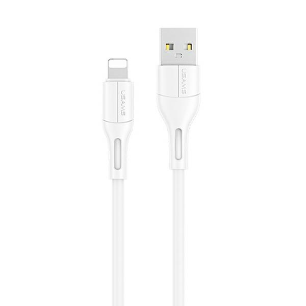 USAMS U68 USB-A - Lightning Cable 2A Fast Charge 1m white SJ500USB02 (US-SJ500)