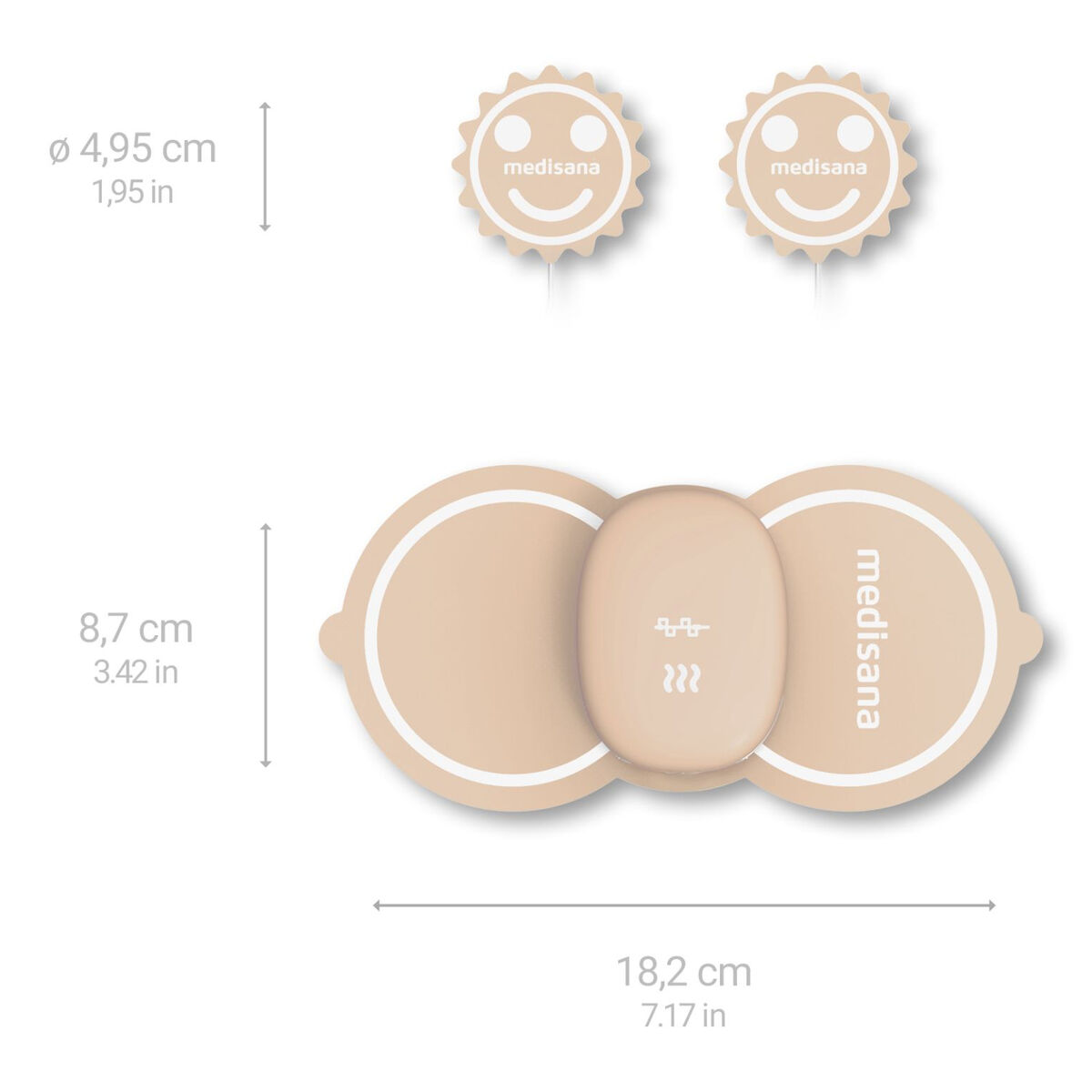 Rechargeable Relaxing Menstrual Massager Medisana TT 250 Beige Rechargeable Relaxing Menstrual Massager Medisana TT 250 Beige