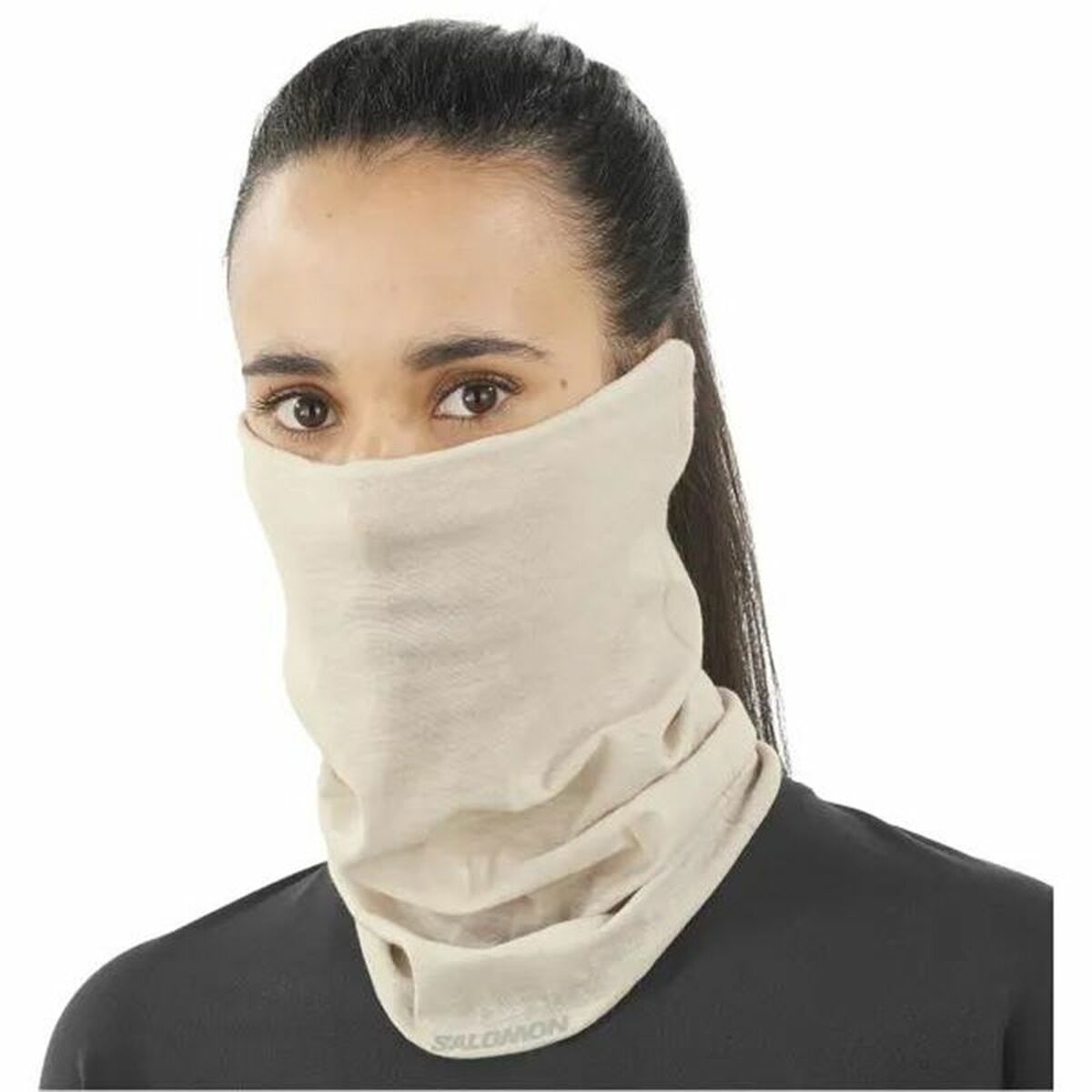 Neck Warmer Salomon Cross NeckHead Tube Rainy Day Light brown