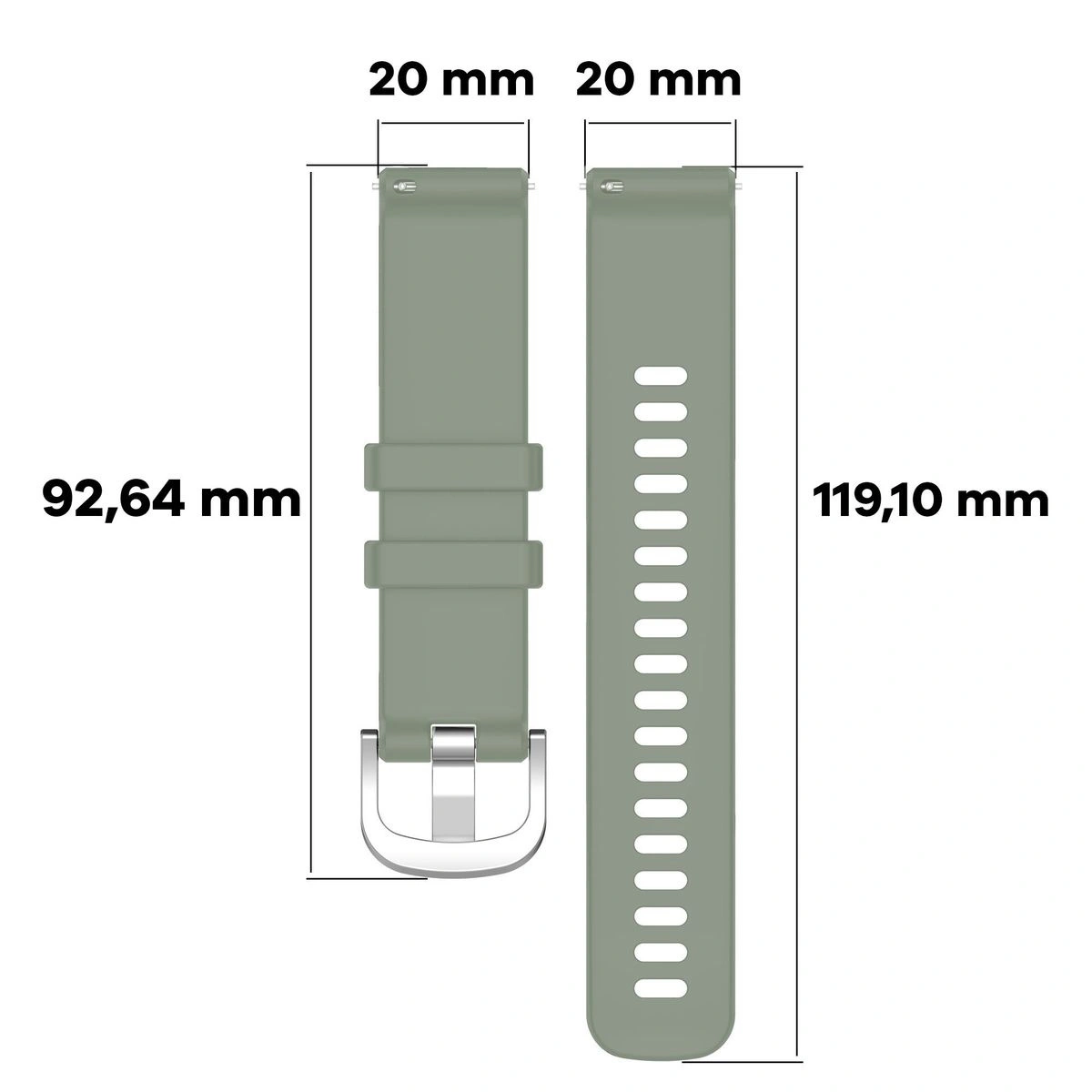 Bizon Strap Watch Silicone Pro Garmin Vivoactive 5 turquoise