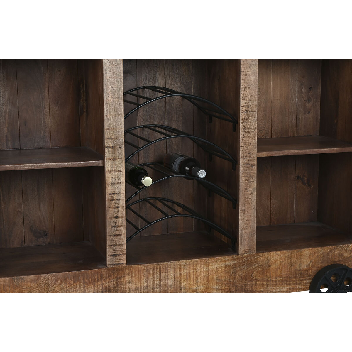 Bar unit Home ESPRIT Black Natural 145 x 53 x 100 cm