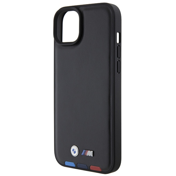 BMW BMHCP15M22PTDK Apple iPhone 15 Plus / 14 Plus Leather Stamp Tricolor black