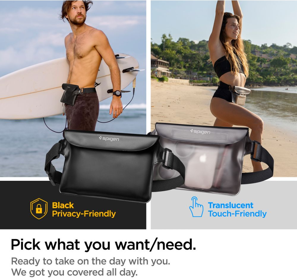 Spigen A620 Universal Waterproof Waist Bag Black