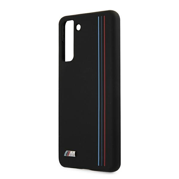 BMW BMHCS21MSIVTBK Samsung Galaxy S21+ Plus black Silicone Stripes M Collection