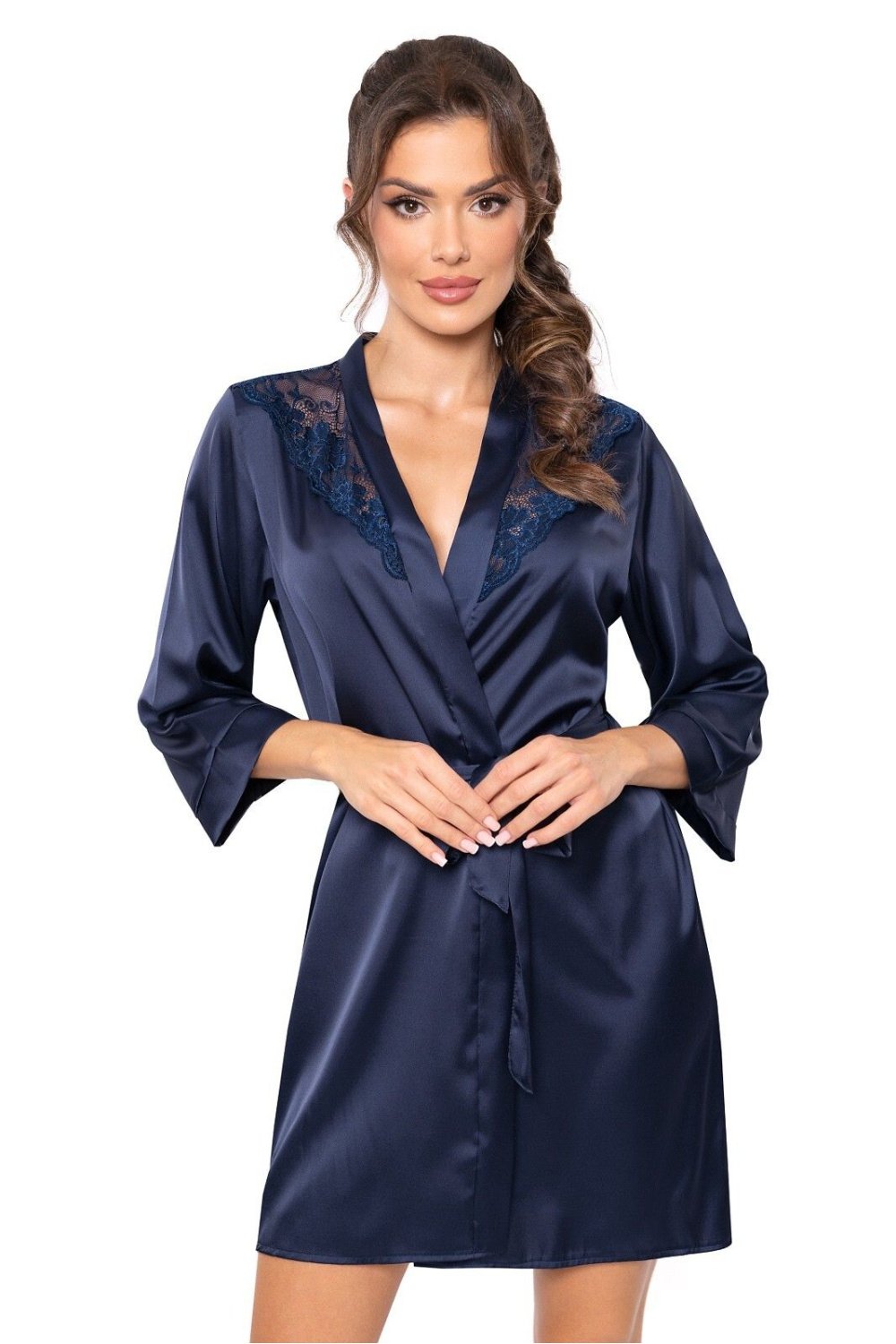  Bathrobe model 204924 Donna  navy blue