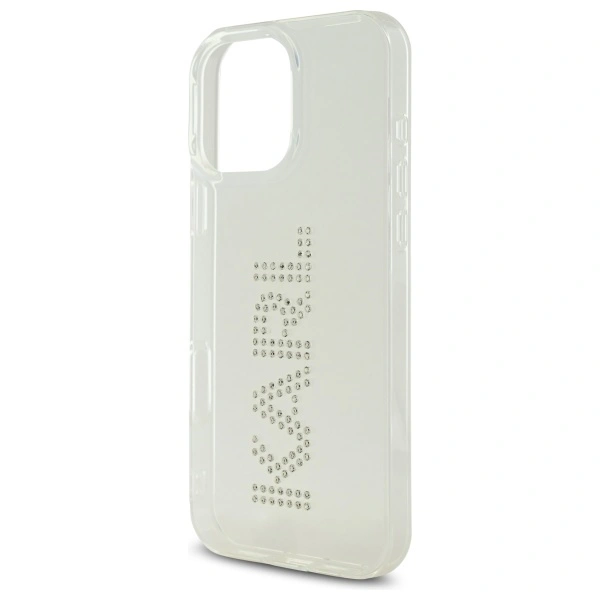 Karl Lagerfeld KLHCP16XHKLSTDCT Apple iPhone 16 Pro Max hardcase IML Rhinestones Logo transparent