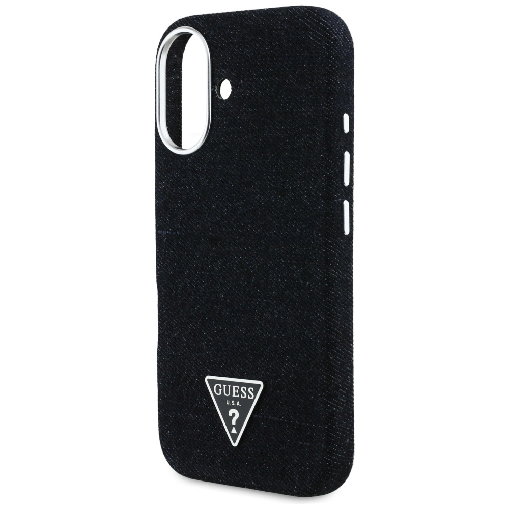 Guess Denim Triangle Logo MagSafe Apple iPhone 16 black