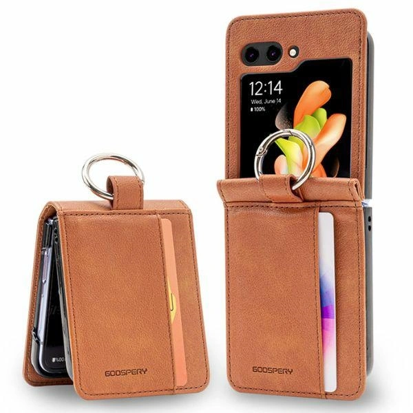 Etui Mercury Basic Diary do Samsung Galaxy Z Flip6 jasnobrązowy