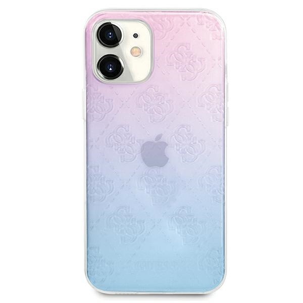 Guess GUHCP12S3D4GGBP Apple iPhone 12 mini blue&pink hardcase 4G 3D Pattern Collection