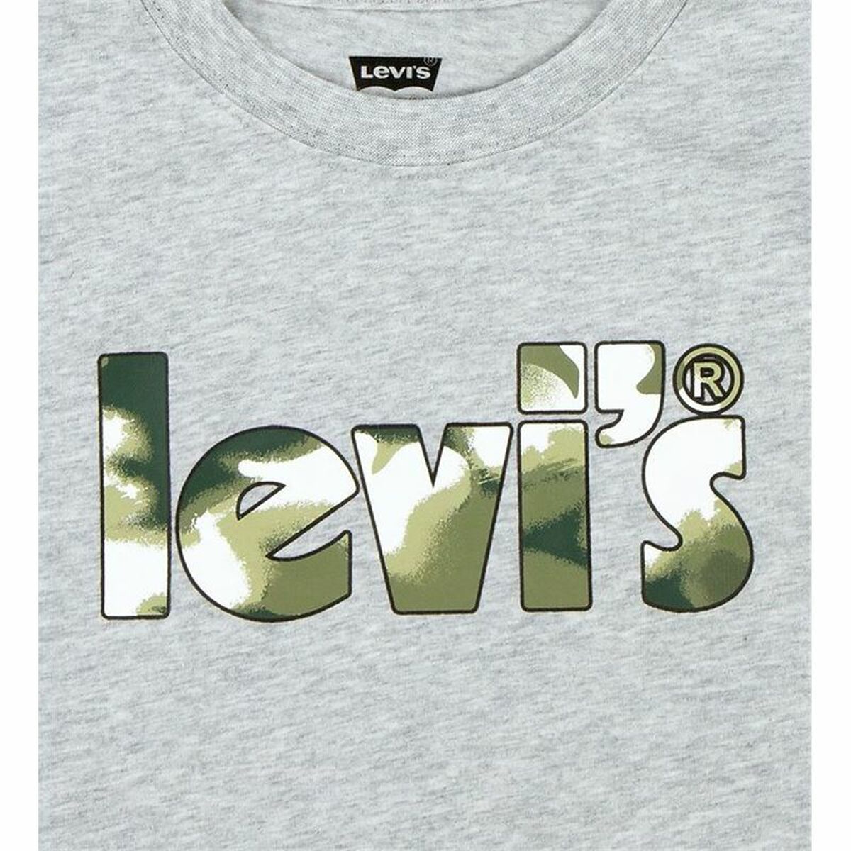 T-shirt Levi's Camo Poster Logo Gray Grey T-shirt Levi's Camo Poster Logo Gray Grey
