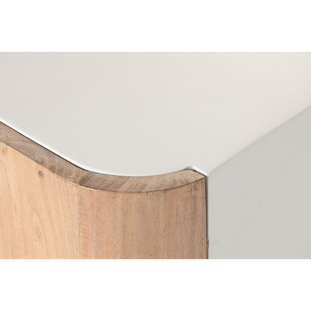 Nightstand Home ESPRIT White Natural 40 x 35 x 50 cm