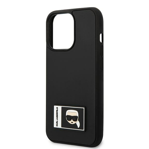 Karl Lagerfeld KLHCP13X3DKPK Apple iPhone 13 Pro Max black hardcase Ikonik Patch