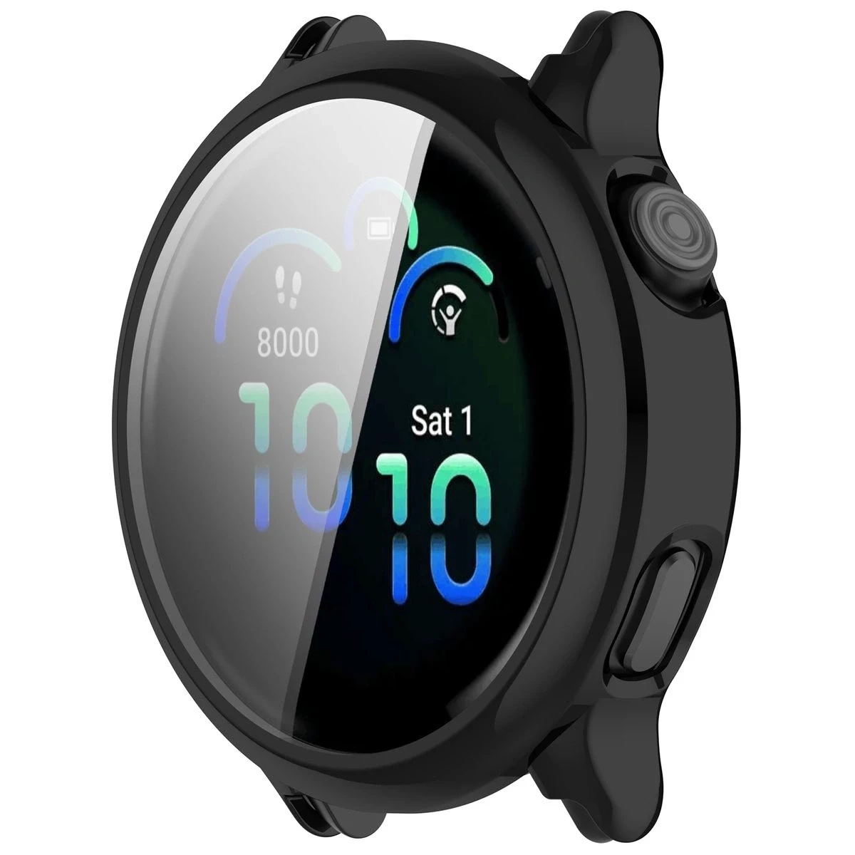 Etui z osłoną ekranu Bizon Case Watch Felipe do Garmin Vivoactive 6 czarne