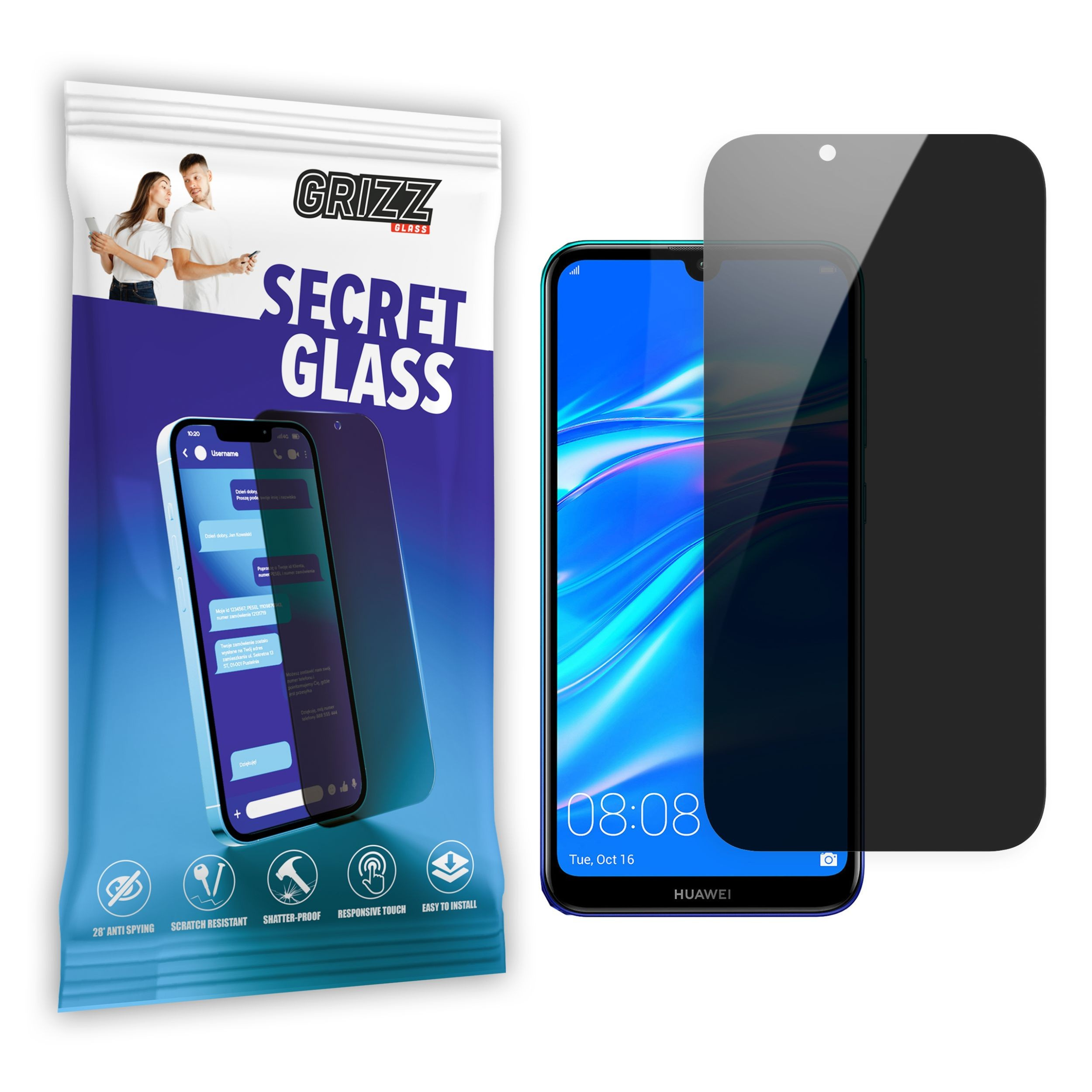 GrizzGlass SecretGlass Huawei Y7 2019