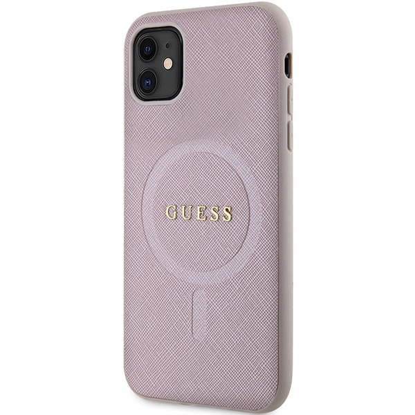 Guess GUHMN61PSAHMCP Apple iPhone 11/XR hardcase Saffiano MagSafe pink