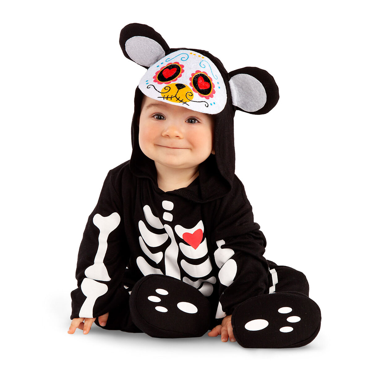 Costume for Babies My Other Me Bear 0-6 Months Day of the dead (3 Pieces)