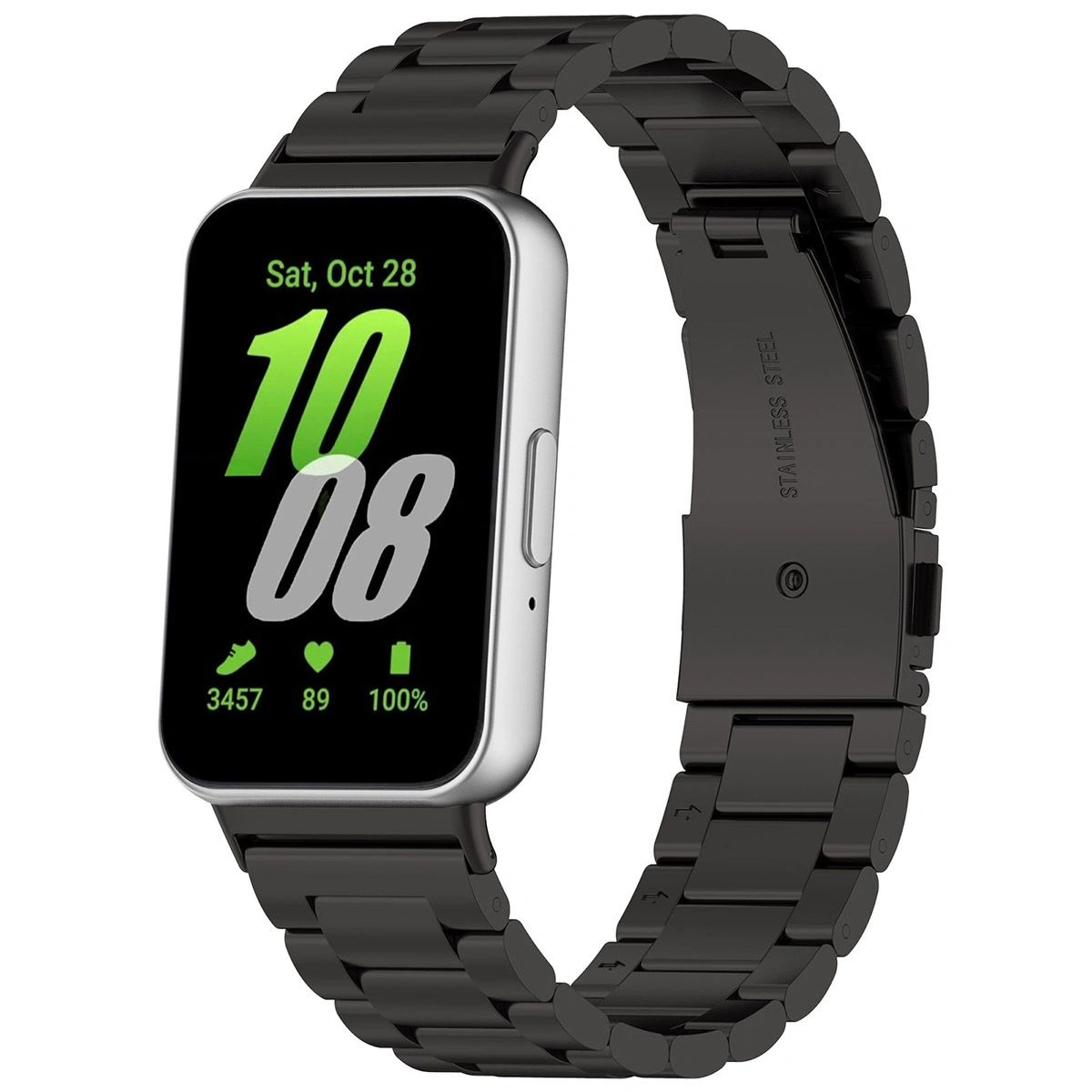 Bizon Strap Watch Aura Samsung Galaxy Fit 3 black
