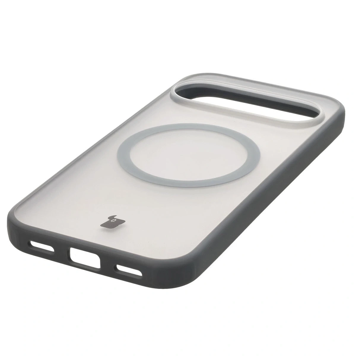 Etui z pierścieniem magnetycznym Bizon Case MatteO do Pixel 10 / 10 Pro przydymione-szare