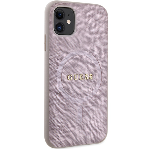 Guess GUHMN61PSAHMCP Apple iPhone 11/XR hardcase Saffiano MagSafe pink