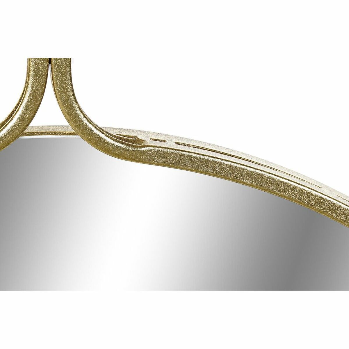 Wandspiegel DKD Home Decor Kristall Gold Metall (72 x 2 x 91,5 cm)