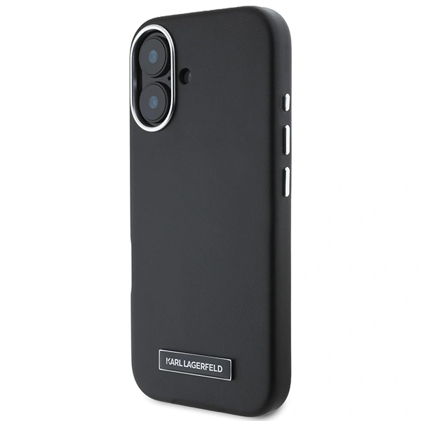 Karl Lagerfeld KLHMP16MPGMSRPK Apple iPhone 16 Plus hardcase FW Metal Plate MagSafe black