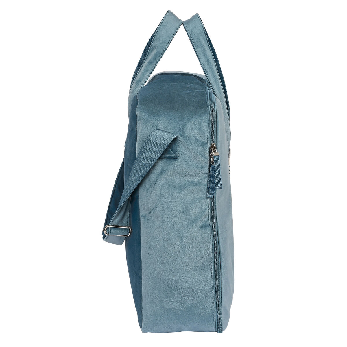 Suitcase Safta Leaves Turquoise (50 x 40 x 14 cm)