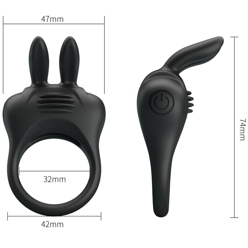PRETTY LOVE DAVION RABBIT VIBRATOR RING