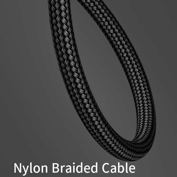 USAMS Nylon Cable U5 2A Lightning black 1,2m SJ220IP01 (US-SJ220)
