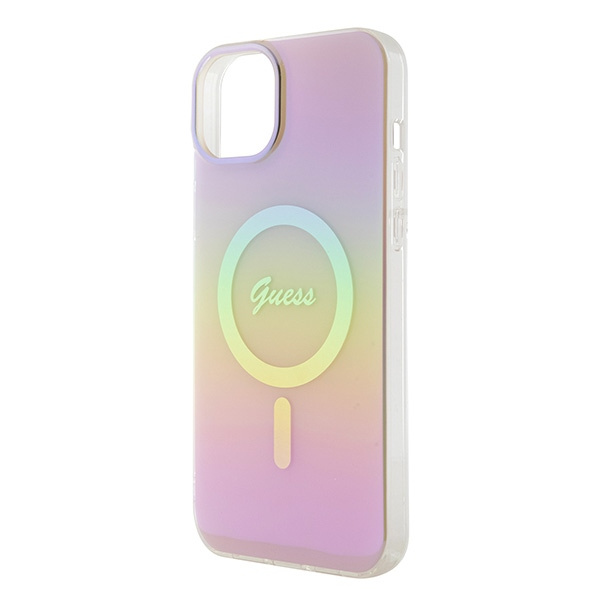 Guess GUHMP15MHITSP Apple iPhone 15 Plus hardcase IML Iridescent MagSafe pink