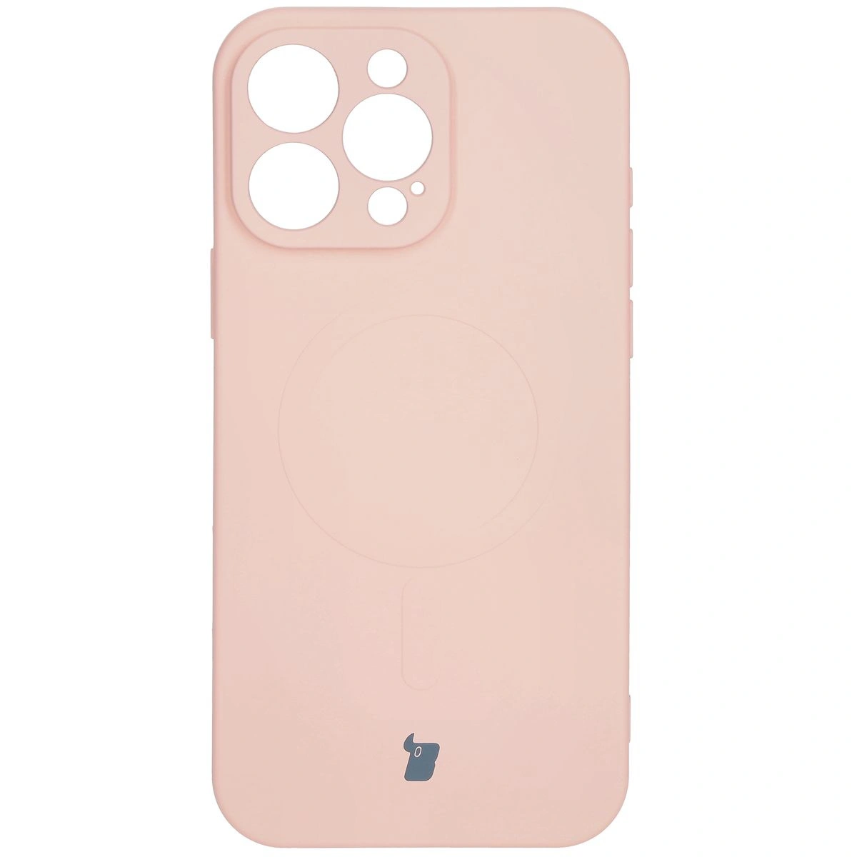 Bizon Case Silicone Magnetic Apple iPhone 16 Pro Max light pink