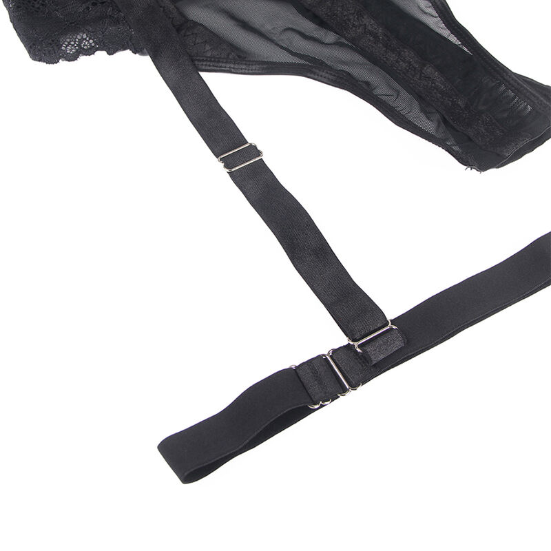 SUBBLIME - TEDDY WITH GARTER STRAP DETAIL CHEST BLACK S/M SUBBLIME - TEDDY WITH GARTER STRAP DETAIL CHEST BLACK S/M