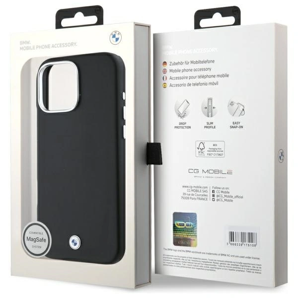 BMW BMHMP16L23PUFWK Apple iPhone 16 Pro hardcase Sign Full Wrapped Metal MagSafe black