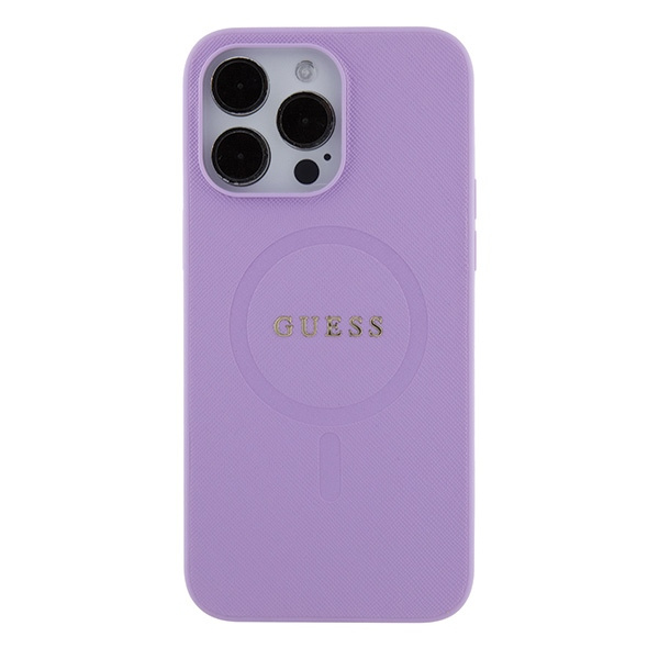 Guess GUHMP15LPSAHMCU Apple iPhone 15 Pro hardcase Saffiano MagSafe purple