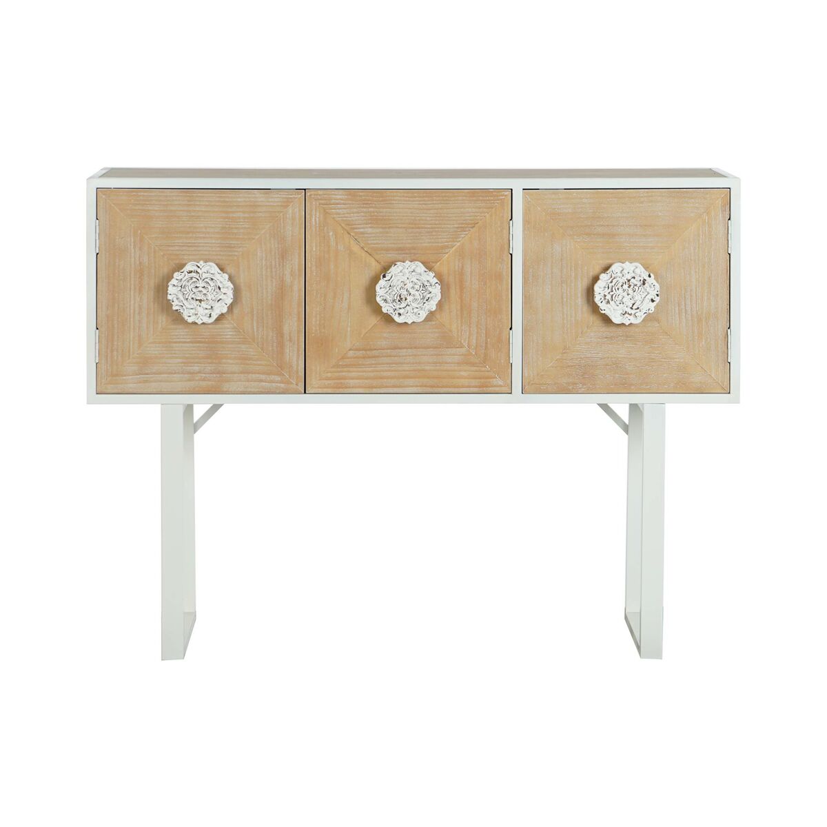 Beistelltisch DKD Home Decor Tanne Metall Weiß 120 x 35 x 90 cm