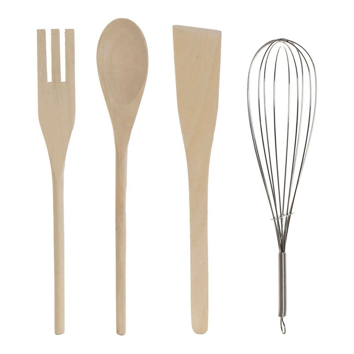 Pot for Kitchen Utensils DKD Home Decor 11,5 x 11,5 x 26 cm Black Stainless steel Pinewood Dolomite (5 Units)