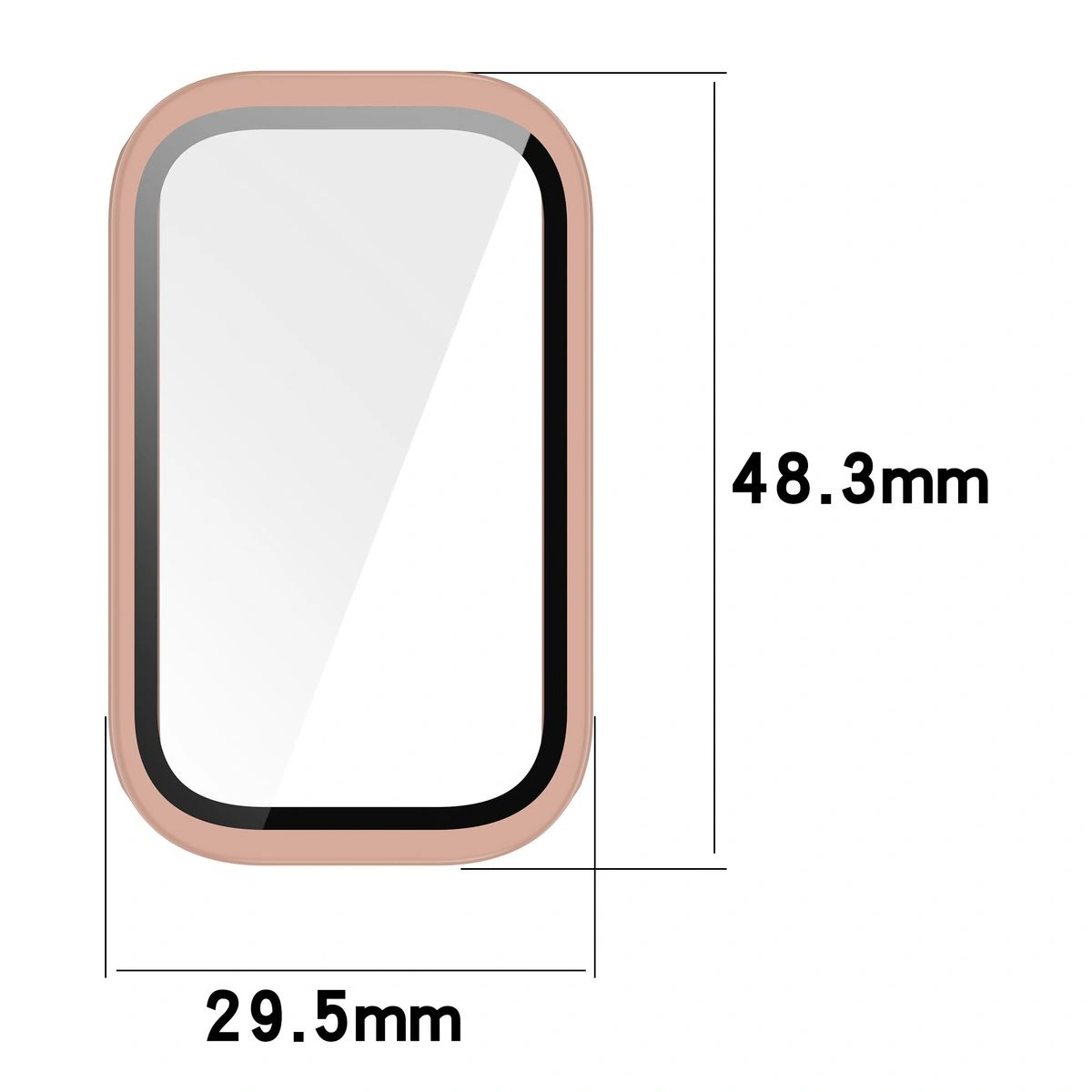 Bizon Case+Glass Watch Xiaomi Smart Band 9 Active / Redmi Smart Band 3 pink