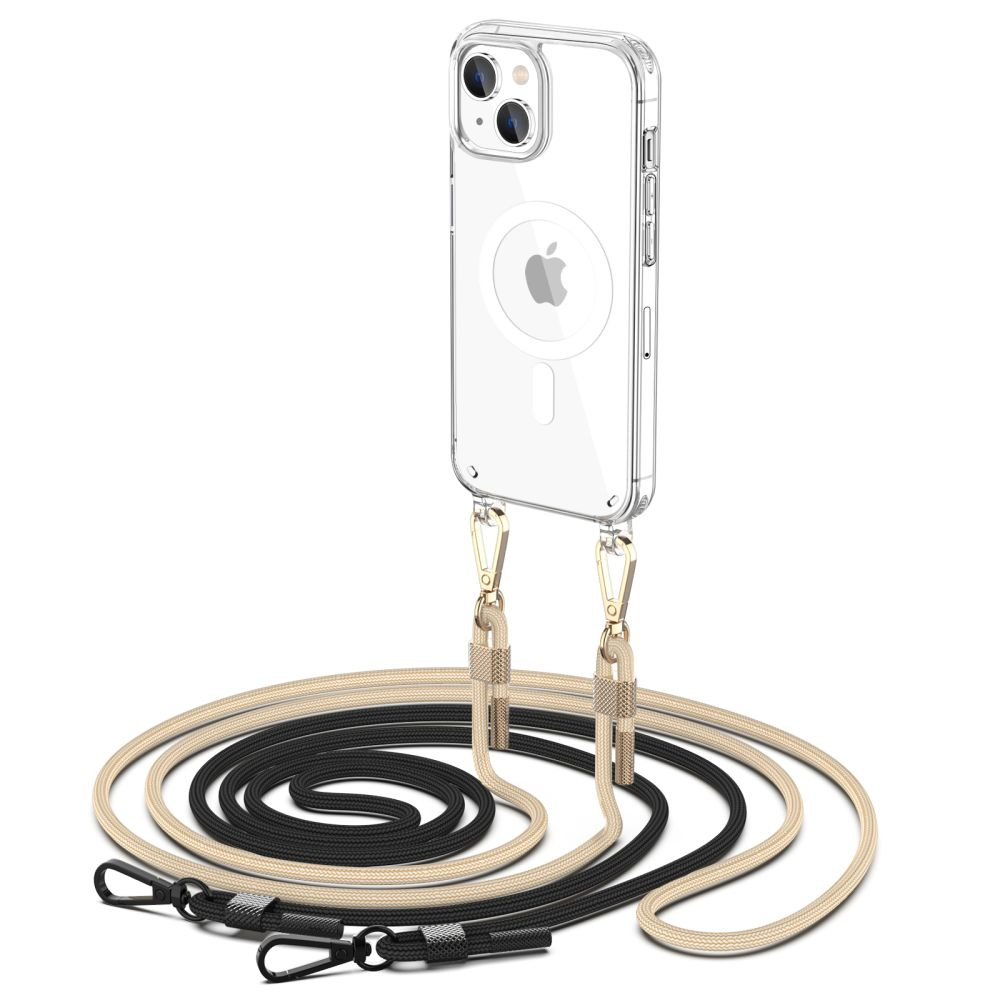 Tech-protect Flexair Chain MagSafe Apple iPhone 15 Black & Beige