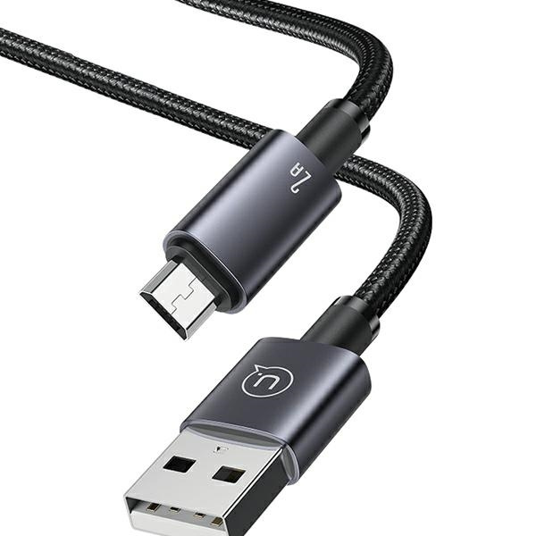 USAMS US-SJ670 USB-A / microUSB cable 2A 2m Fast Charging tarnish