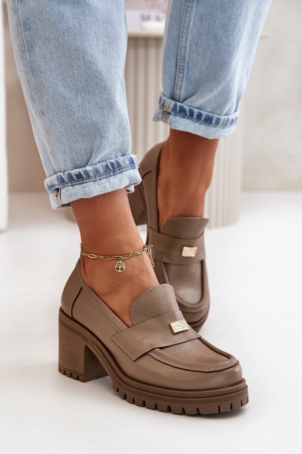  Heeled low shoes model 199314 Step in style  beige