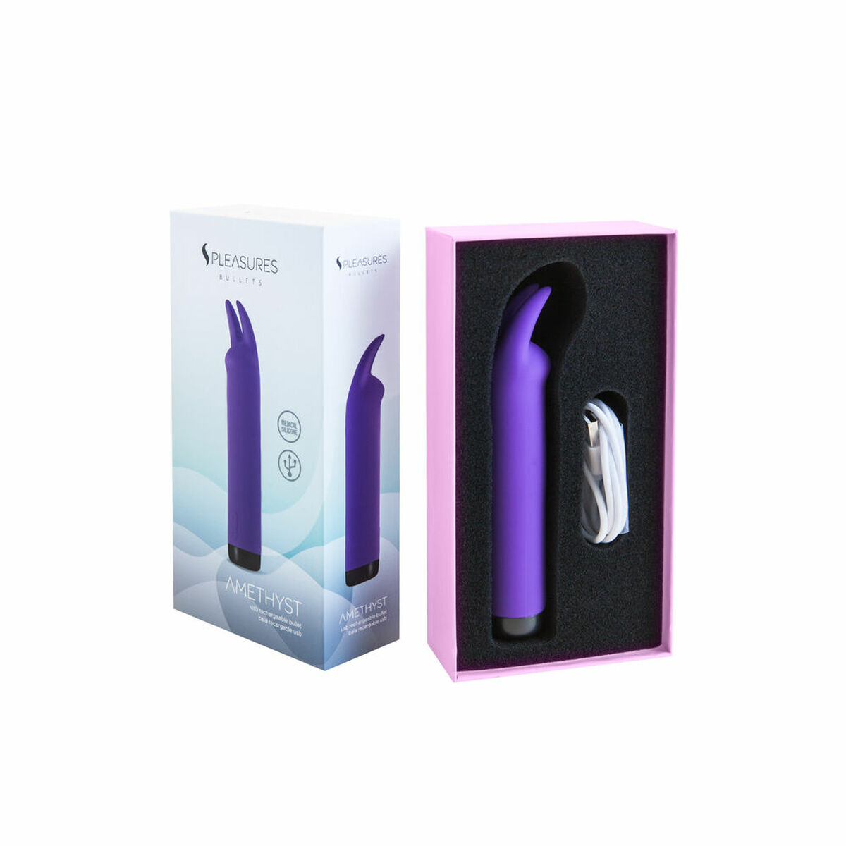 Kugelvibrator S Pleasures Purpur (15,5 x 3,1 cm)