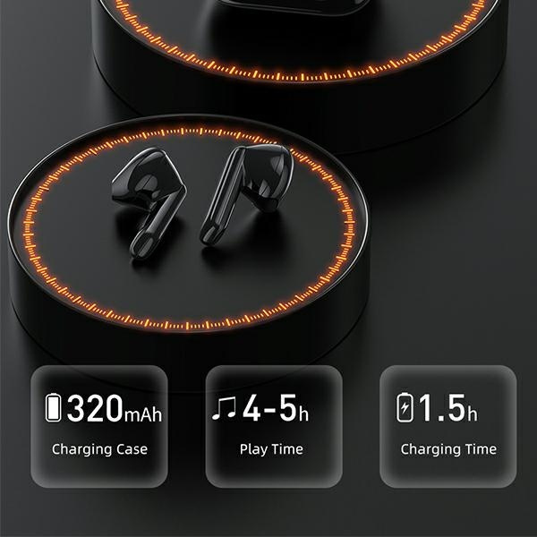 AWEI earphones Bluetooth 5.1 T36 TWS white