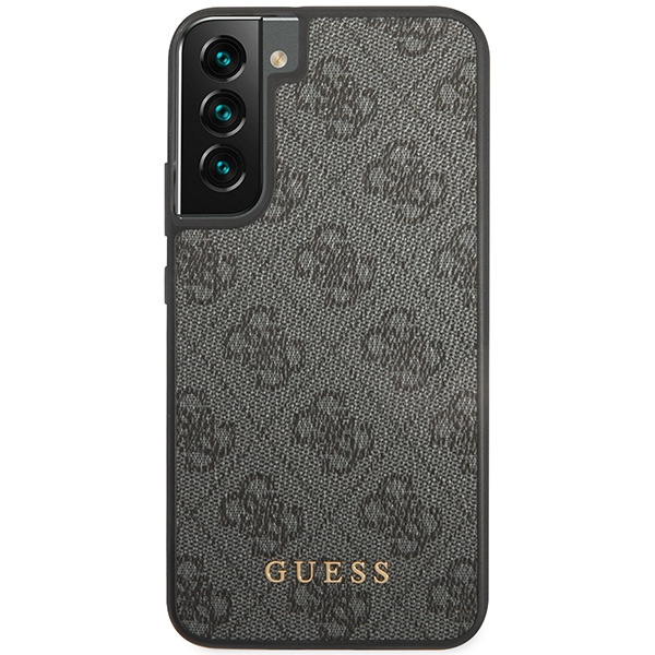 Guess GUHCS23SG4GFGR Samsung Galaxy S23 grey hardcase 4G Metal Gold Logo