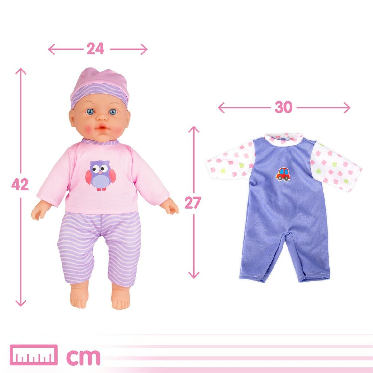Baby doll Colorbaby 24 x 42 x 11 cm 2 Units