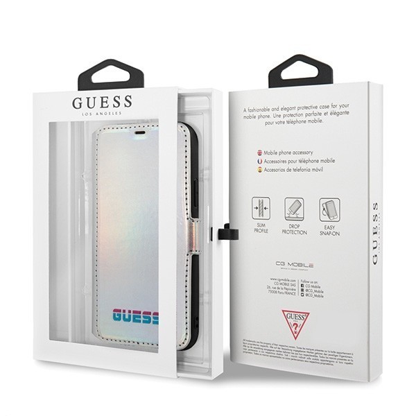 Guess GUFLBKN58BLD iPhone 11 Pro silver book Iridescent